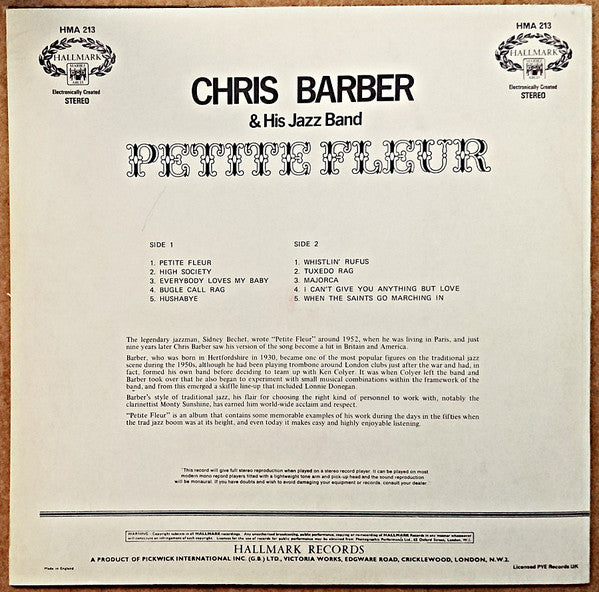 Chris Barber's Jazz Band : Petite Fleur (LP, Comp)