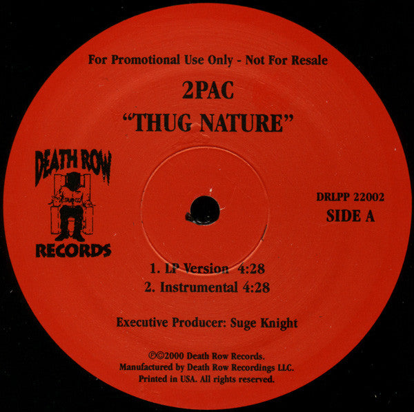 2Pac : Thug Nature (12", Promo)