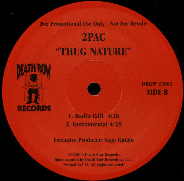 2Pac : Thug Nature (12", Promo)