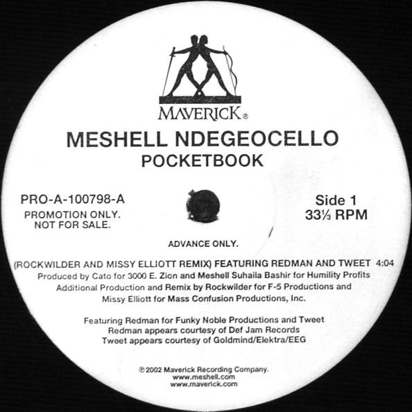 Me'Shell NdegéOcello : Pocketbook (12", Advance, Promo)
