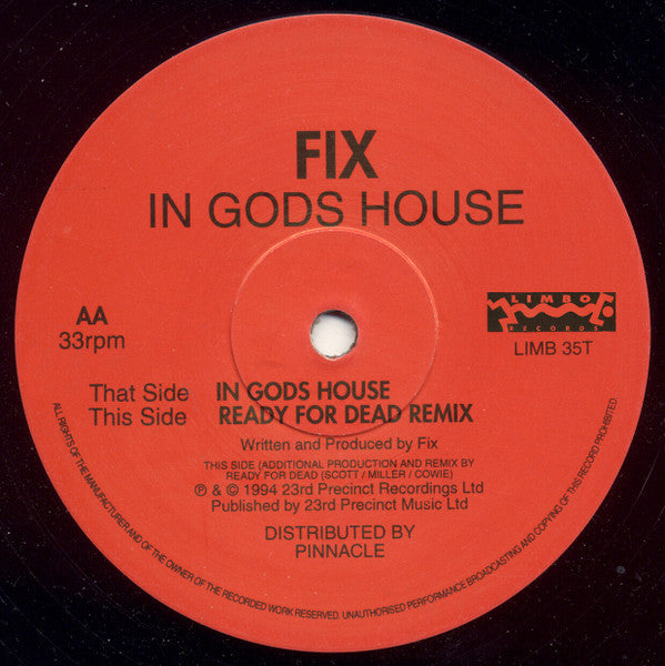 Fix (3) : In Gods House (12", Promo)