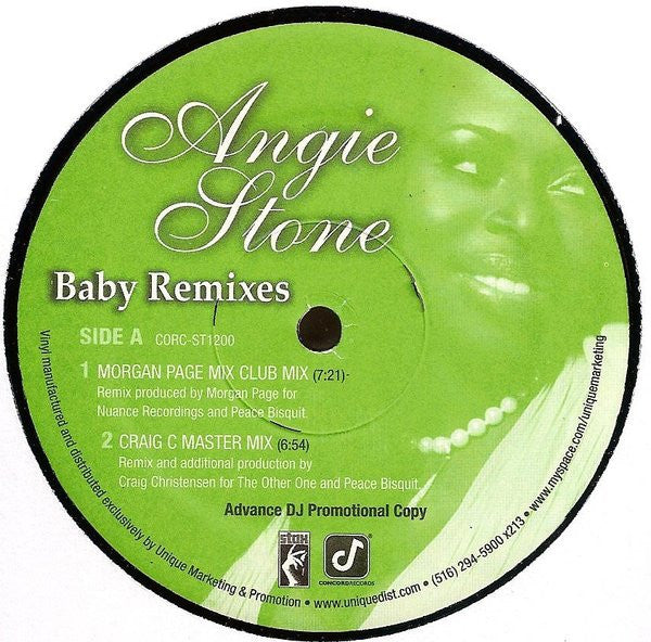 Angie Stone : Baby (Remixes) (12", Promo)