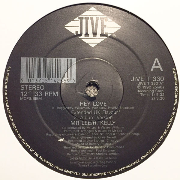 Mr. Lee / R. Kelly : Hey Love (12")