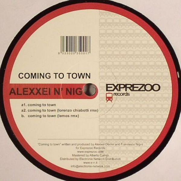 Alexxei & Nig : Coming To Town (12")