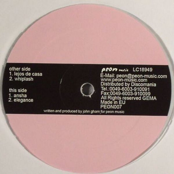 John Gham : Whiplash EP (12", EP, Whi)