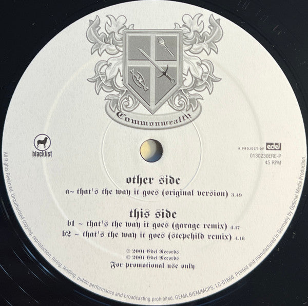 Commonwealth : That's The Way It Goes (12", Promo)