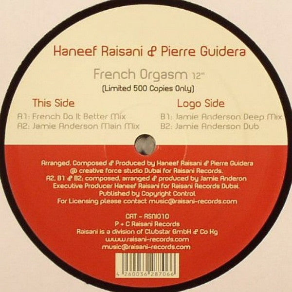 Haneef Raisani & Pierre Guidera : French Orgasm (12", Ltd)
