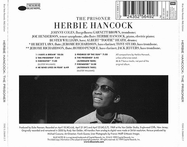 Herbie Hancock : The Prisoner (CD, Album, RE, RM)