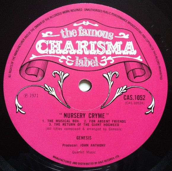 Genesis : Nursery Cryme (LP, Album, Scr)