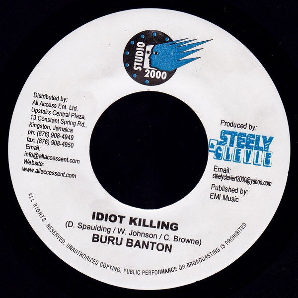 Burro Banton / Future Troubles : Idiot Killing / Tom Drunk (7")