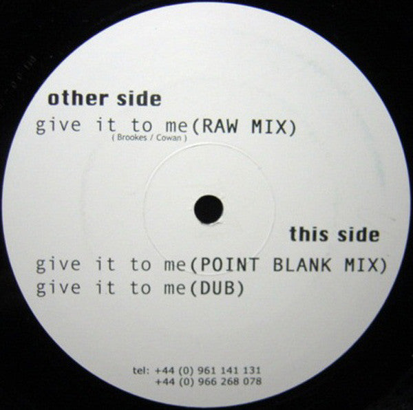 BD Dubs : Give It To Me (12")