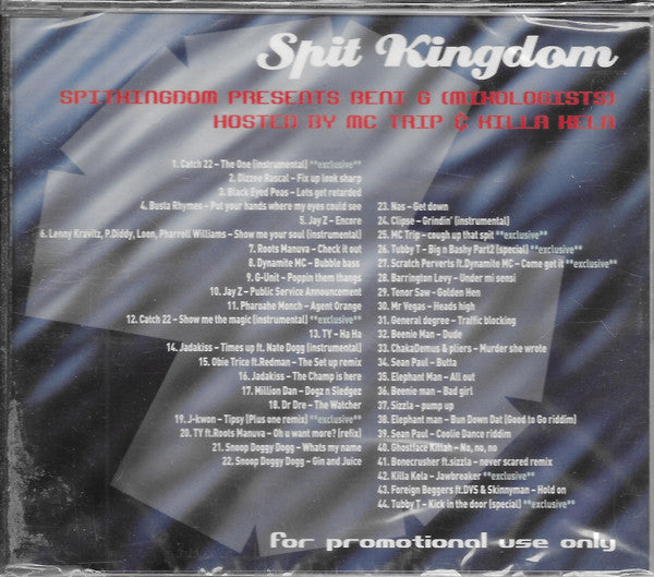 SpitKingdom : Presents Beni G (CD, Promo, Mix)