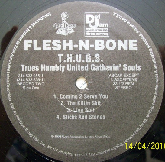 Flesh-N-Bone : T.H.U.G.S. (Trues Humbly United Gatherin' Souls) (2xLP, Album)