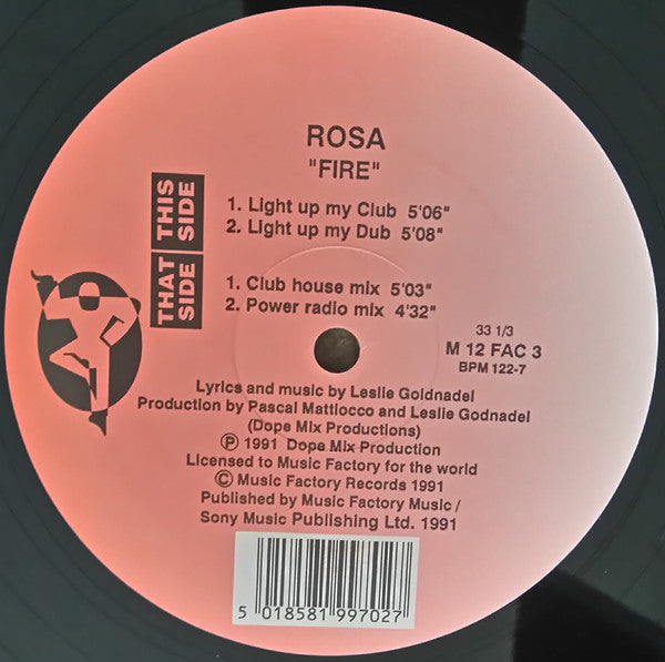 Rosa : Fire (12")