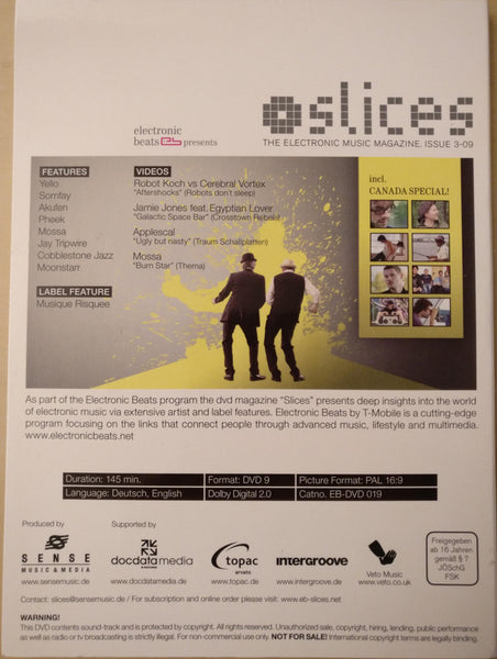 Various : Slices - The Electronic Music Magazine. Issue 3-09 (DVD-V, PAL, DVD)