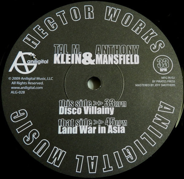 Tal M Klein & Anthony Mansfield : Disco Villainy (12")