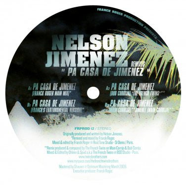 Nelson Jimenez : Pa Casa De Jimenez (Remixes) (12")
