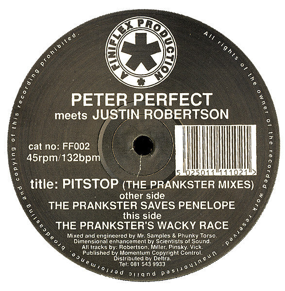 Peter Perfect Meets Justin Robertson : Pitstop (The Prankster Mixes) (12")