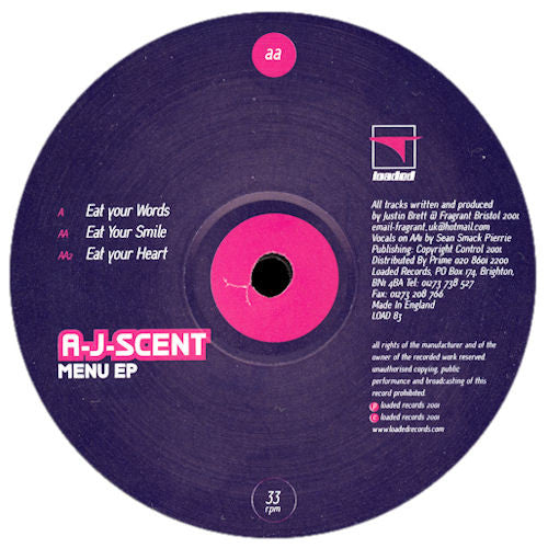 A-J-Scent : Menu EP (12", EP)