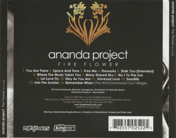 The Ananda Project : Fire Flower (CD, Album)