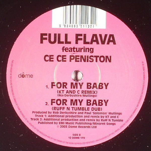 Full Flava Featuring Ce Ce Peniston : For My Baby (12")