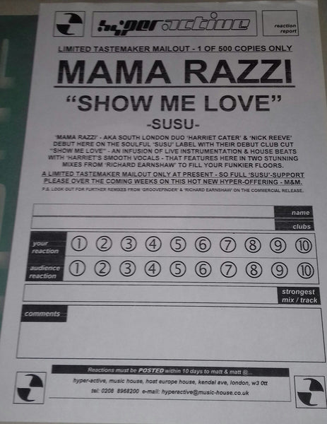 Mama Razzi : Show Me Love (12")