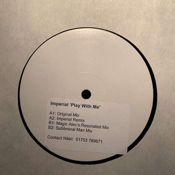 Imperial : Play With Me (12", Promo, W/Lbl, Sti)