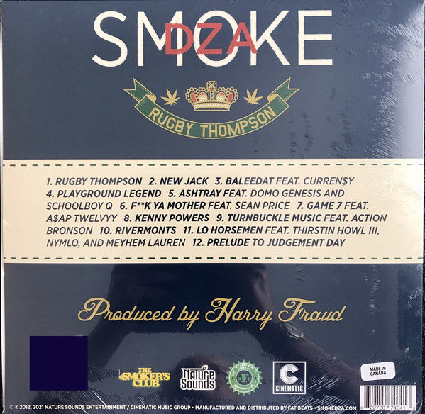 Smoke DZA : Rugby Thompson (2xLP, Album, Ltd, Smo)