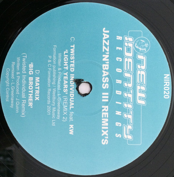 Various : Jazz & Bass Session 3 Remixes (2x12")