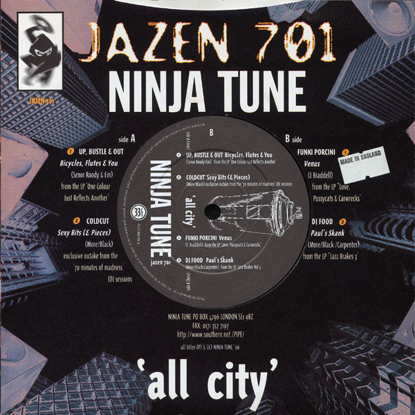 Various : Ninjalogical - All City (7", EP, Promo)