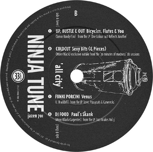 Various : Ninjalogical - All City (7", EP, Promo)