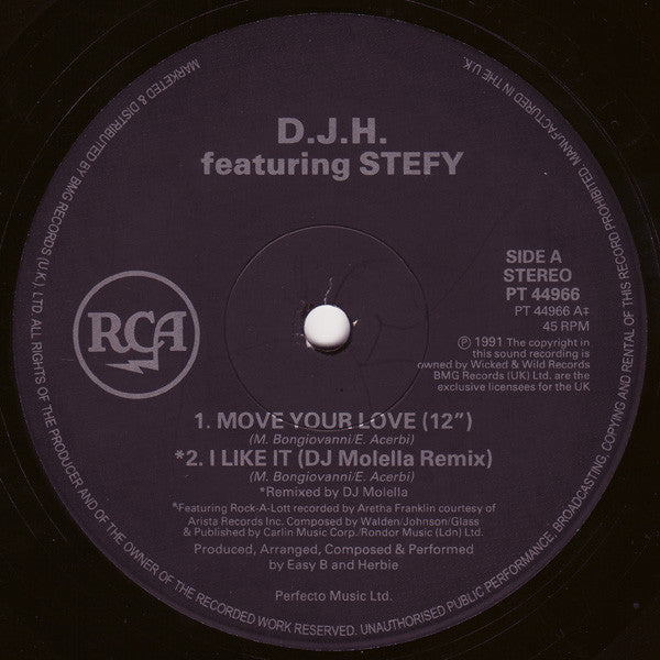DJ H. Feat. Stefy : Move Your Love (12")