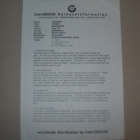 Joujouka : AI305 (12", Promo, W/Lbl)