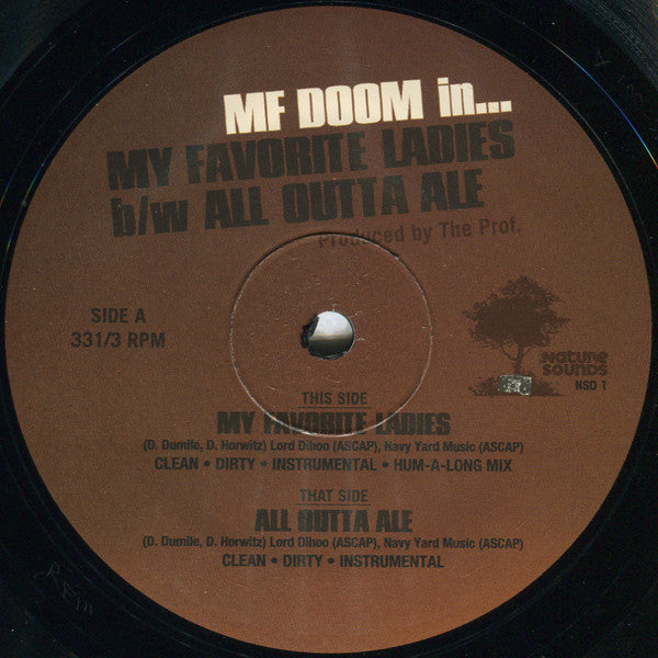 The Prof. Meets The The Super Villain : My Favorite Ladies b/w All Outta Ale (12", RE)