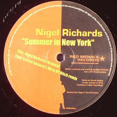 Nigel Richards : Summer In New York (12")