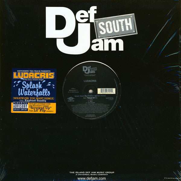 Ludacris : Splash Waterfalls (Whatever You Want Remix) / Screwed Up (12", Single)