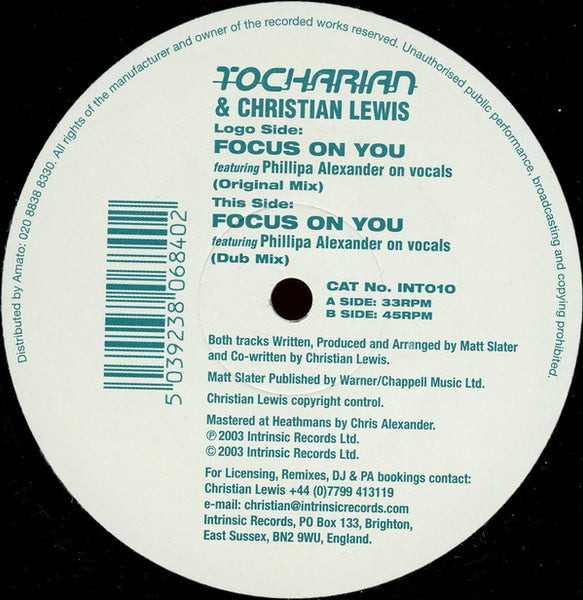 Tocharian & Christian Lewis : Focus On You (12")