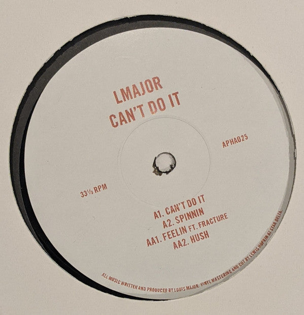 LMajor : Can't Do It (12", EP)