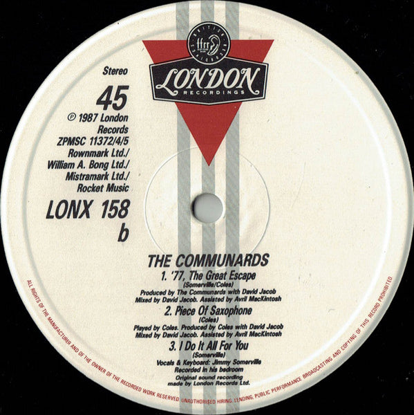 The Communards : Never Can Say Goodbye (12", Single)