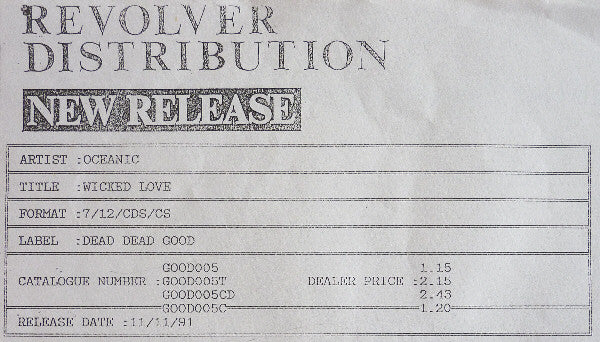 Oceanic : Wicked Love (12", W/Lbl)