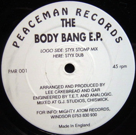 Lee Cakebread : The Body Bang E.P. (12", EP)