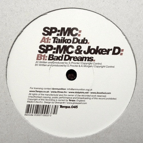 SP:MC : Taiko Dub / Bad Dreams (12")