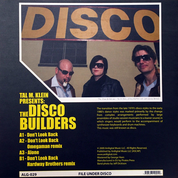 The Disco Builders : Don't Look Back (12")