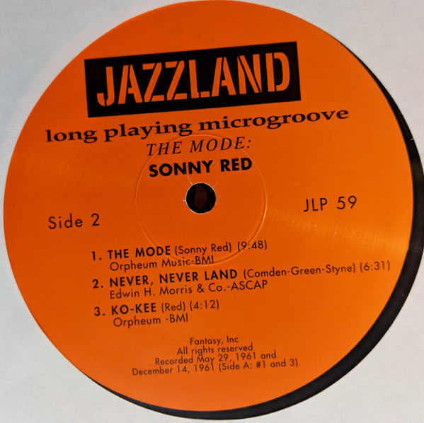 Sonny Red With Grant Green And Barry Harris (2) : The Mode (LP, Album, RE)