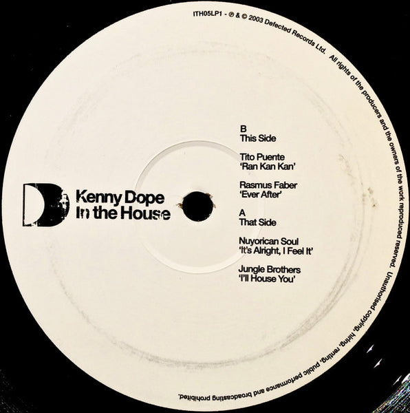 Kenny "Dope" Gonzalez : In The House (Part 1) (2x12", Comp)