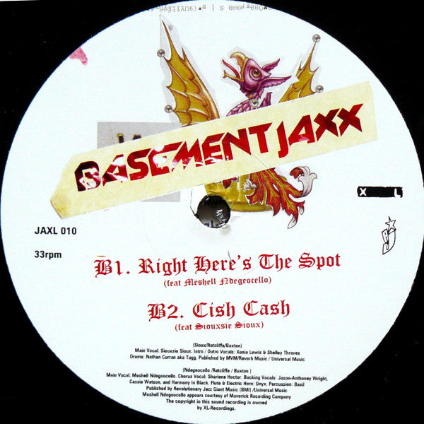 Basement Jaxx : Taken From The Album Kish Kash (12", Ltd, Promo)