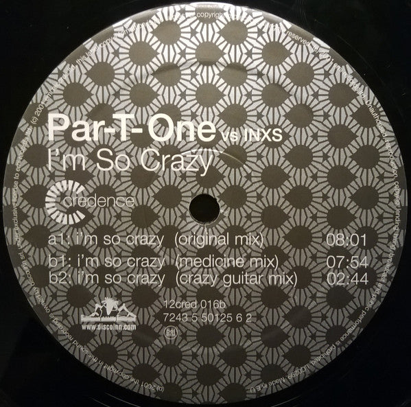 Par-T-One Vs INXS : I'm So Crazy (12")