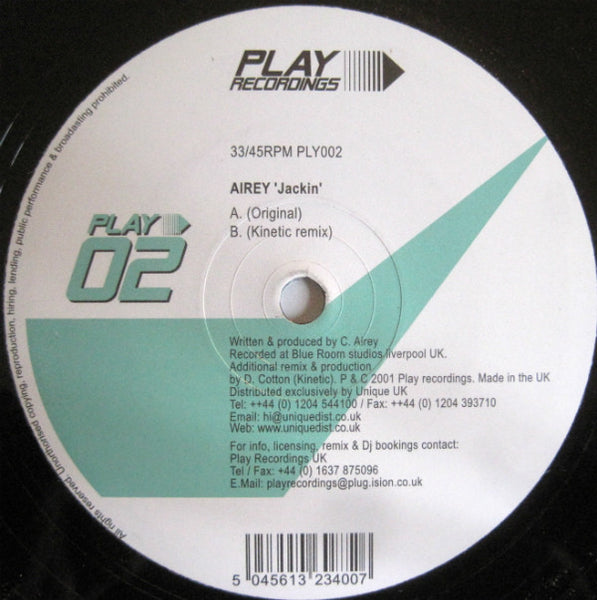 Airey : Jackin' (12")