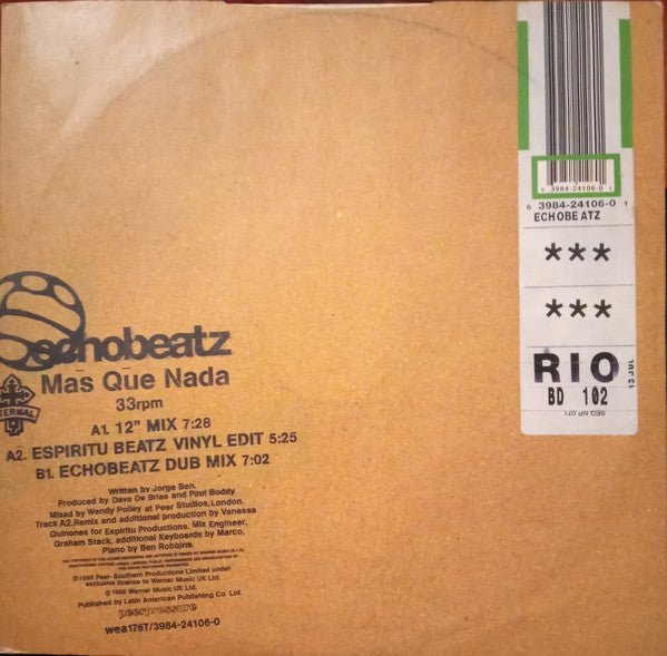 Echobeatz : Mas Que Nada (12")
