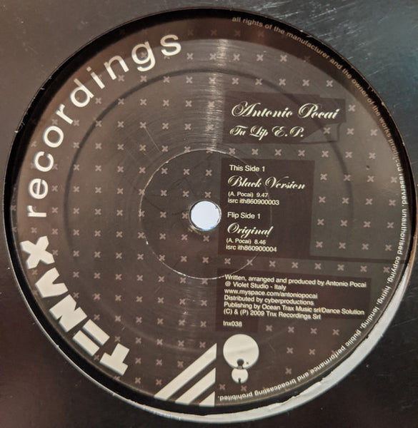 Antonio Pocai : Tu Lip E.P. (12")